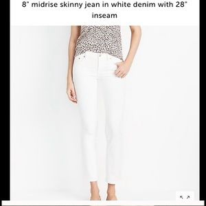 J crew white skinny jeans size 25